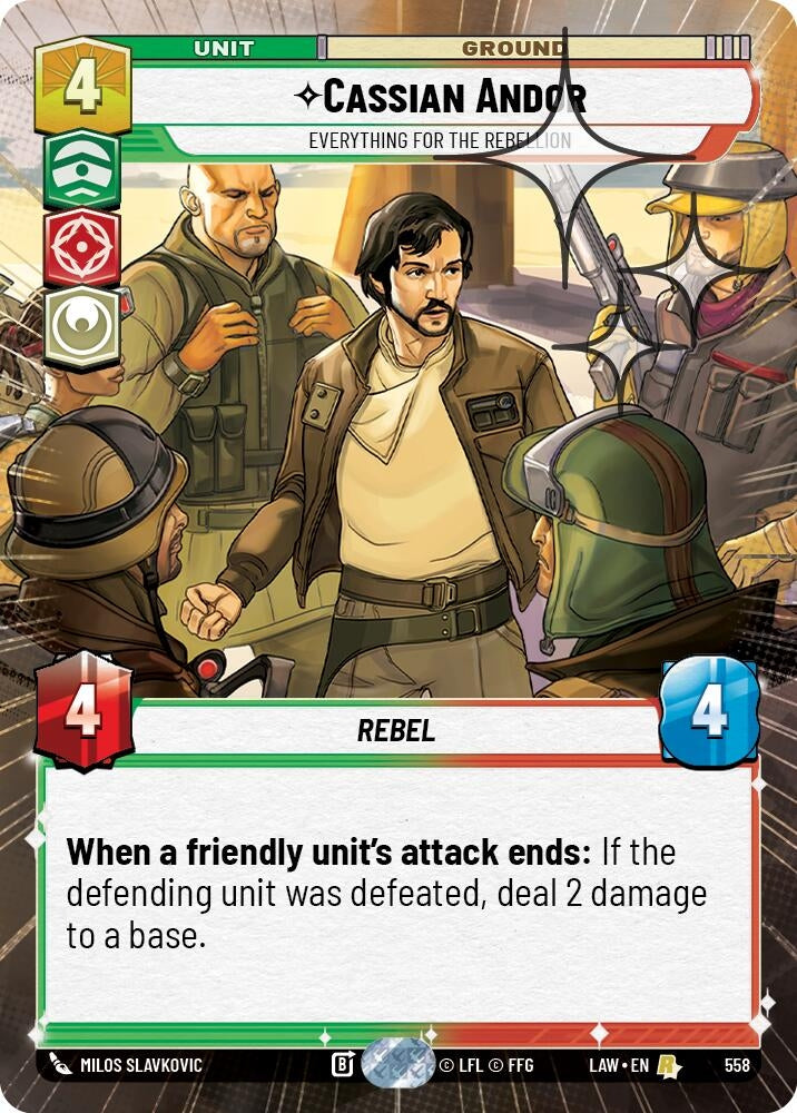 Image for Cassian Andor - Everything for the Rebellion (Hyperspace Foil) (320) [A Lawless Time] - Star Wars: Unlimited