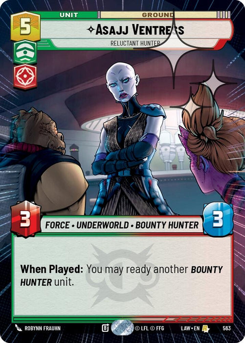 Image for Asajj Ventress - Reluctant Hunter (Hyperspace Foil) (325) [A Lawless Time] - Star Wars: Unlimited