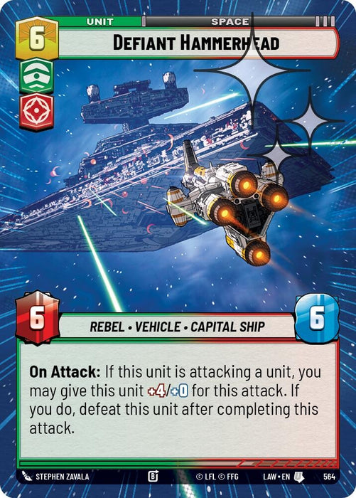 Image for Defiant Hammerhead (Hyperspace Foil) (326) [A Lawless Time] - Star Wars: Unlimited