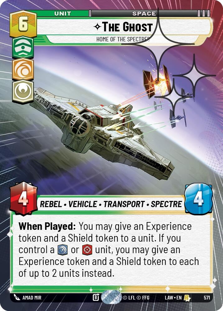 Image for The Ghost - Home of the Spectres (Hyperspace Foil) (333) [A Lawless Time] - Star Wars: Unlimited