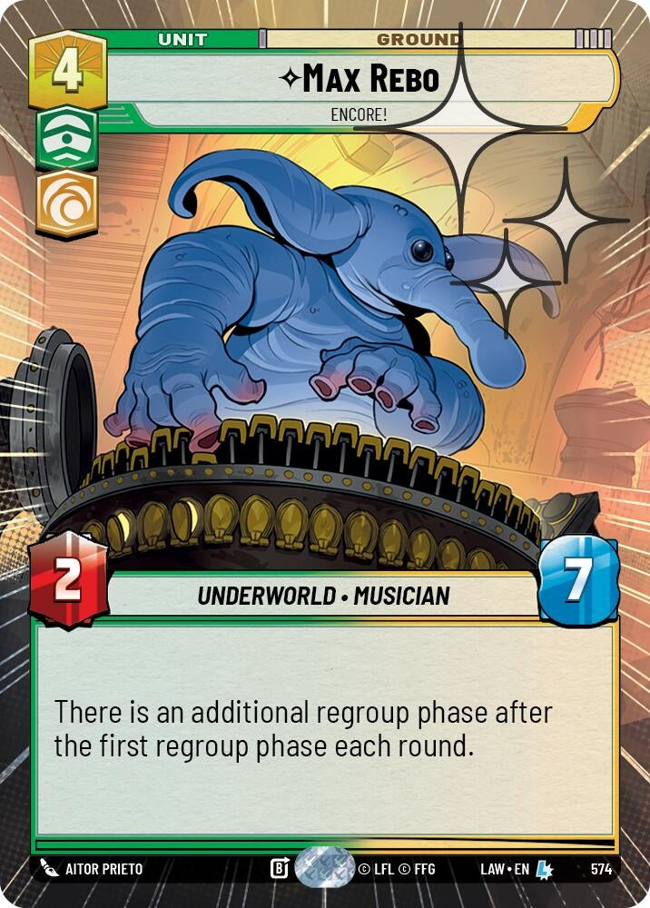 Image for Max Rebo - Encore! (Hyperspace Foil) (336) [A Lawless Time] - Star Wars: Unlimited