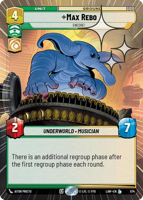 Image for Max Rebo - Encore! (Hyperspace Foil) (336) [A Lawless Time] - Star Wars: Unlimited