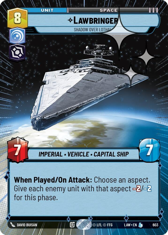 Image for Lawbringer - Shadow Over Lothal (Hyperspace Foil) (365) [A Lawless Time] - Star Wars: Unlimited