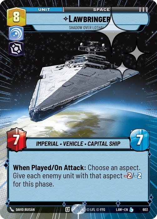 Image for Lawbringer - Shadow Over Lothal (Hyperspace Foil) (365) [A Lawless Time] - Star Wars: Unlimited