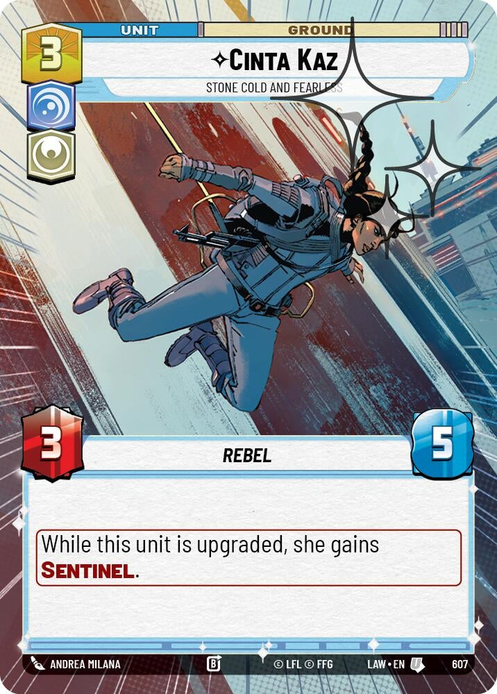 Image for Cinta Kaz - Stone Cold and Fearless (Hyperspace Foil) (369) [A Lawless Time] - Star Wars: Unlimited
