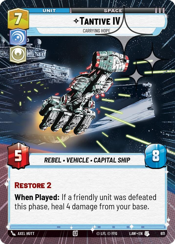 Image for Tantive IV - Carrying Hope (Hyperspace Foil) (373) [A Lawless Time] - Star Wars: Unlimited