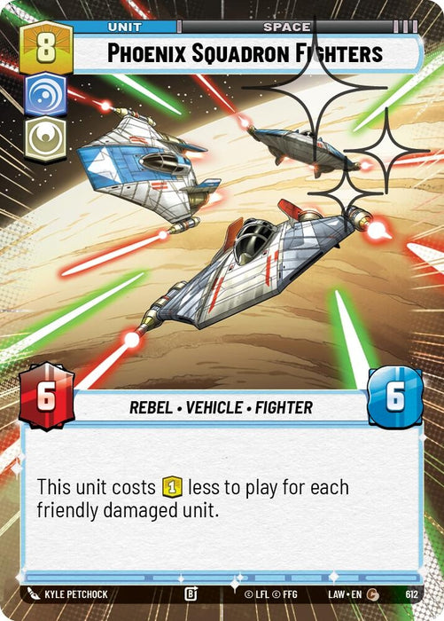 Image for Phoenix Squadron Fighters (Hyperspace Foil) (374) [A Lawless Time] - Star Wars: Unlimited