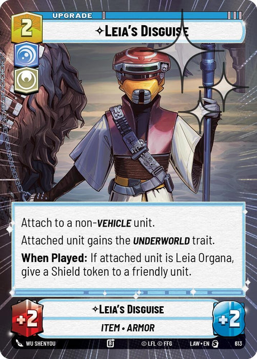 Image for Leia's Disguise (Hyperspace Foil) (375) [A Lawless Time] - Star Wars: Unlimited