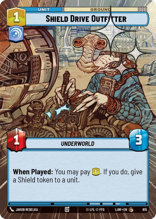 Image for Shield Drive Outfitter (Hyperspace Foil) (377) [A Lawless Time] - Star Wars: Unlimited