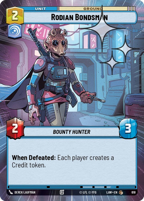 Image for Rodian Bondsman (Hyperspace Foil) (380) [A Lawless Time] - Star Wars: Unlimited