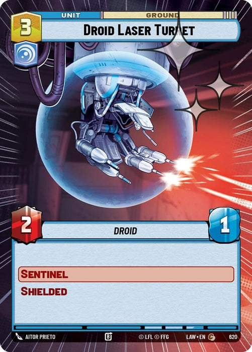 Image for Droid Laser Turret (Hyperspace Foil) (382) [A Lawless Time] - Star Wars: Unlimited