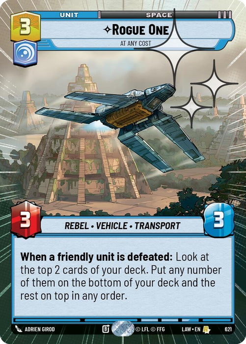Image for Rogue One - At Any Cost (Hyperspace Foil) (383) [A Lawless Time] - Star Wars: Unlimited