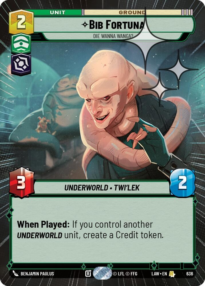 Image for Bib Fortuna - Die Wanna Wanga? (Hyperspace Foil) (398) [A Lawless Time] - Star Wars: Unlimited