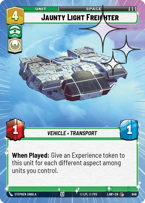 Image for Jaunty Light Frieghter (Hyperspace Foil) (411) [A Lawless Time] - Star Wars: Unlimited