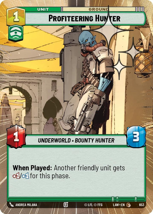 Image for Profiteering Hunter (Hyperspace Foil) (415) [A Lawless Time] - Star Wars: Unlimited