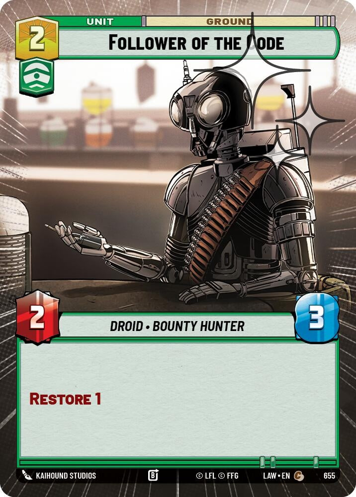 Image for Follower of the Code (Hyperspace Foil) (417) [A Lawless Time] - Star Wars: Unlimited