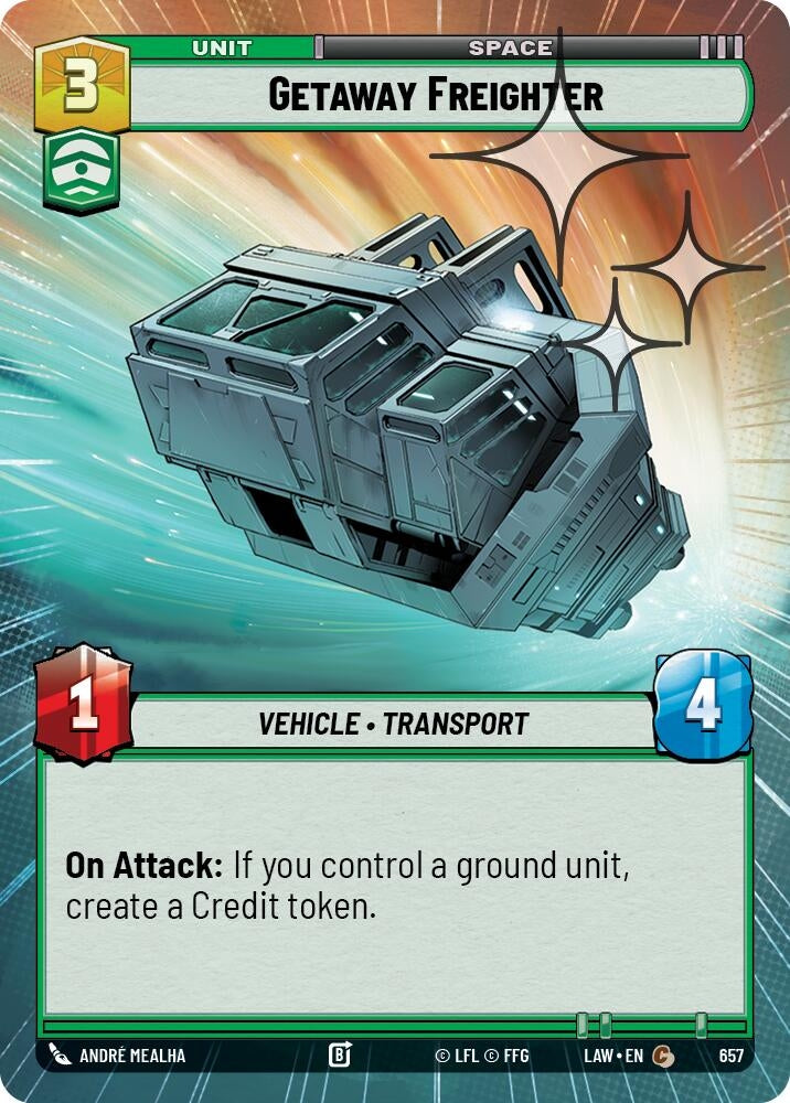 Image for Getaway Freighter (Hyperspace Foil) (419) [A Lawless Time] - Star Wars: Unlimited