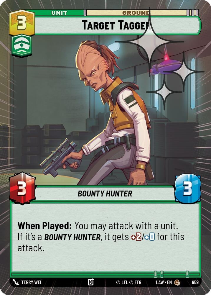 Image for Target Tagger (Hyperspace Foil) (421) [A Lawless Time] - Star Wars: Unlimited