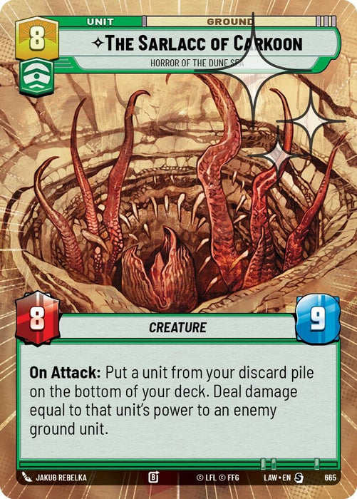 Image for The Sarlacc of Carkoon - Horror of the Dune Sea (Hyperspace Foil) (427) [A Lawless Time] - Star Wars: Unlimited