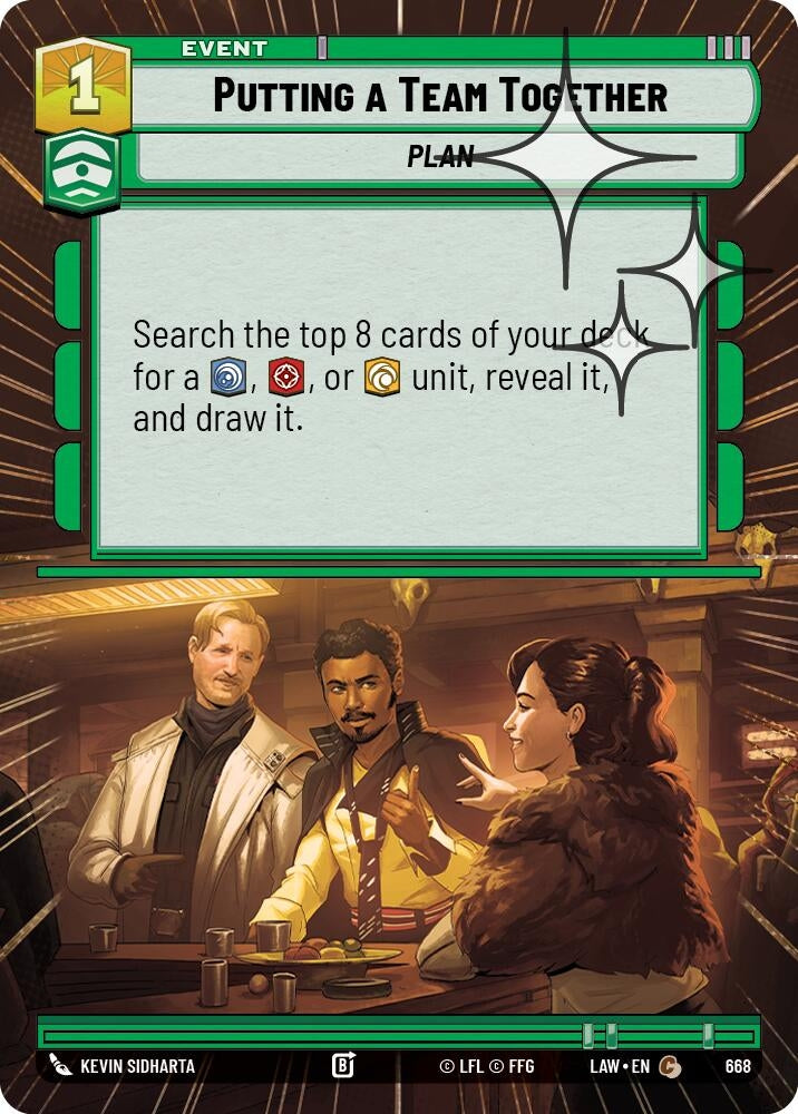 Image for Putting a Team Together (Hyperspace Foil) (430) [A Lawless Time] - Star Wars: Unlimited
