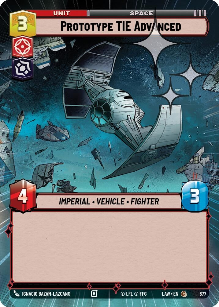 Image for Prototype TIE Advanced (Hyperspace Foil) (439) [A Lawless Time] - Star Wars: Unlimited
