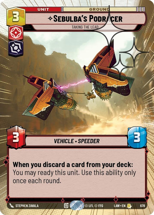 Image for Sebulba's Podracer - Taking the Lead (Hyperspace Foil) (440) [A Lawless Time] - Star Wars: Unlimited