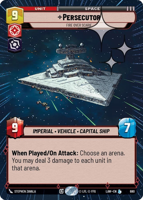 Image for Persecutor - Fire Over Scarif (Hyperspace Foil) (442) [A Lawless Time] - Star Wars: Unlimited