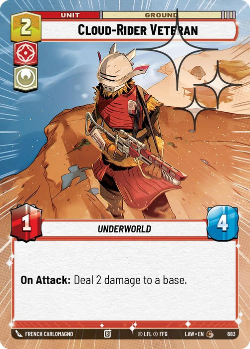 Image for Cloud-Rider Veteran (Hyperspace Foil) (445) [A Lawless Time] - Star Wars: Unlimited