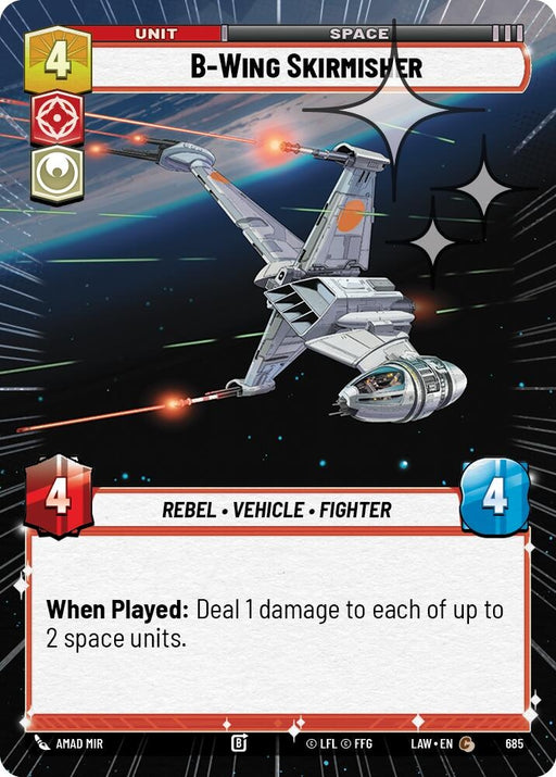 Image for B-Wing Skirmisher (Hyperspace Foil) (447) [A Lawless Time] - Star Wars: Unlimited