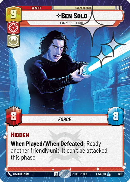 Image for Ben Solo - Facing the Light (Hyperspace Foil) (449) [A Lawless Time] - Star Wars: Unlimited