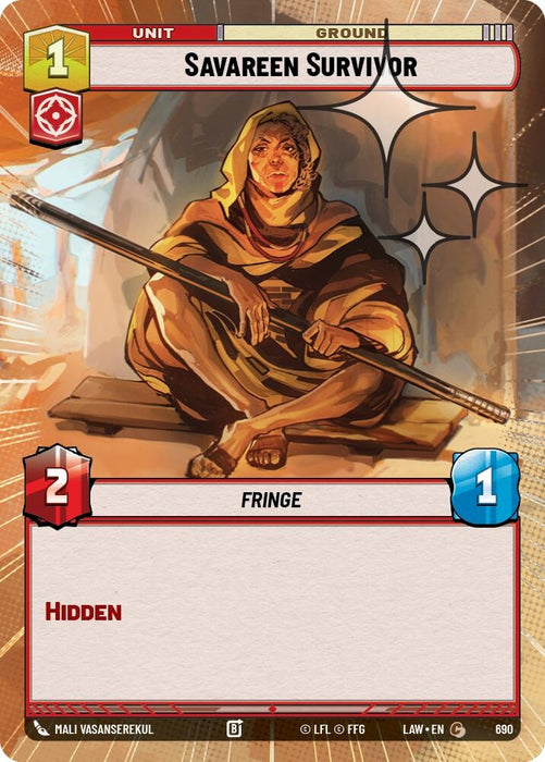 Image for Savareen Survivor (Hyperspace Foil) (452) [A Lawless Time] - Star Wars: Unlimited