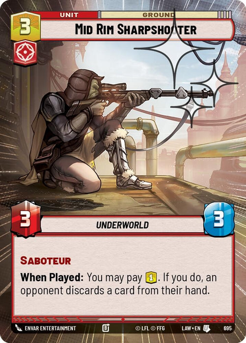Image for Mid Rim Sharpshooter (Hyperspace Foil) (457) [A Lawless Time] - Star Wars: Unlimited