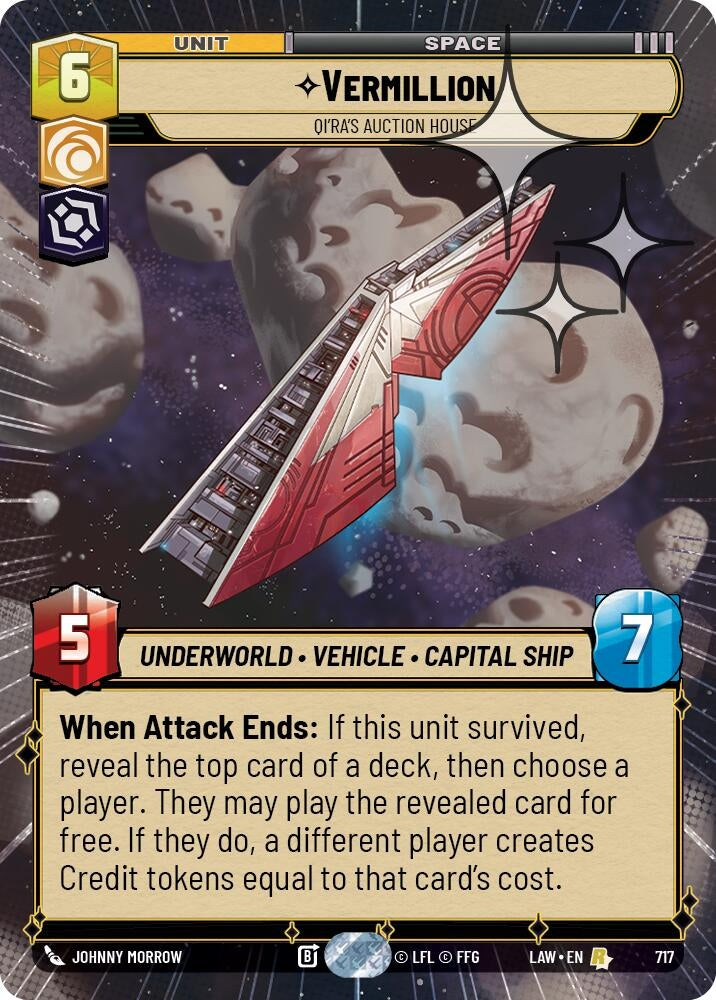 Image for Vermillion - Qi'Ra's Auction House (Hyperspace Foil) (479) [A Lawless Time] - Star Wars: Unlimited