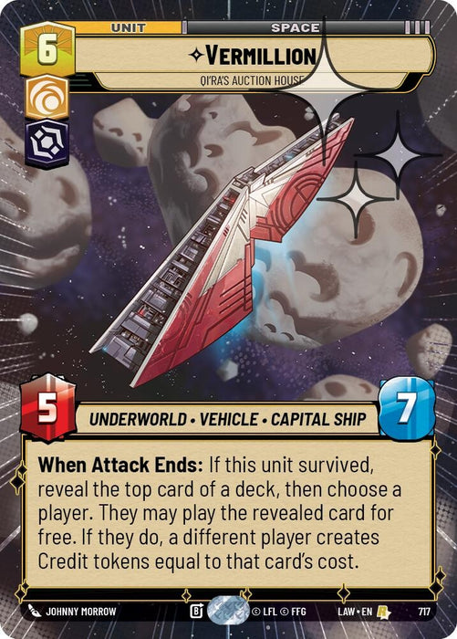 Image for Vermillion - Qi'Ra's Auction House (Hyperspace Foil) (479) [A Lawless Time] - Star Wars: Unlimited