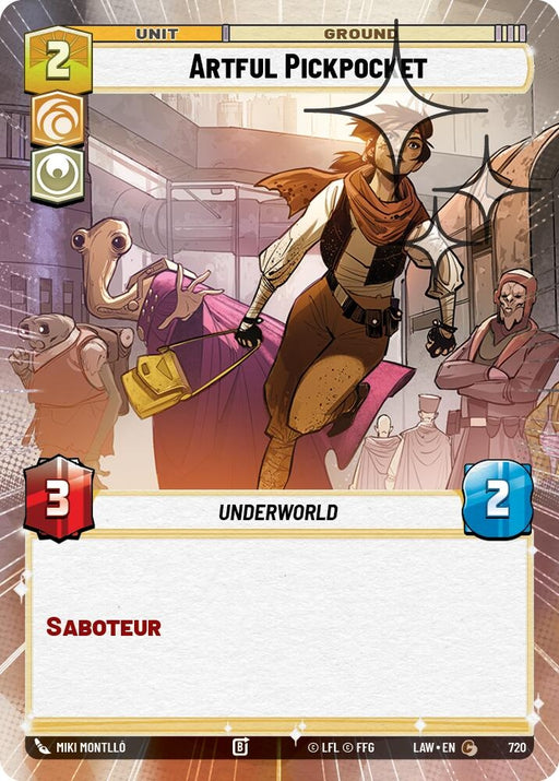 Image for Artful Pickpocket (Hyperspace Foil) (482) [A Lawless Time] - Star Wars: Unlimited