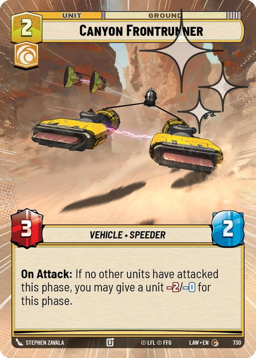 Image for Canyon Frontrunner (Hyperspace Foil) (492) [A Lawless Time] - Star Wars: Unlimited