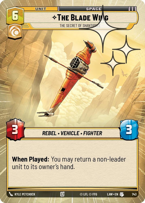 Image for The Blade Wing - The Secret of Shantipole (Hyperspace Foil) (505) [A Lawless Time] - Star Wars: Unlimited