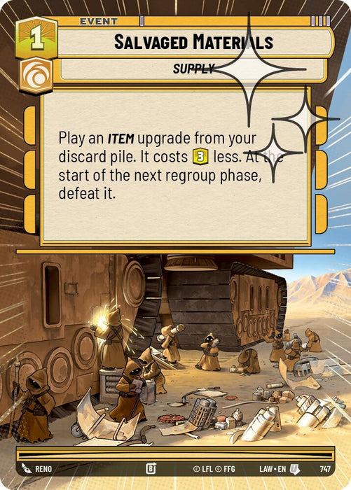 Image for Salvaged Materials (Hyperspace Foil) (509) [A Lawless Time] - Star Wars: Unlimited