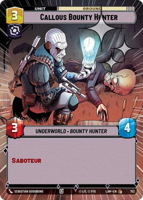 Image for Callous Bounty Hunter (Hyperspace Foil) (514) [A Lawless Time] - Star Wars: Unlimited