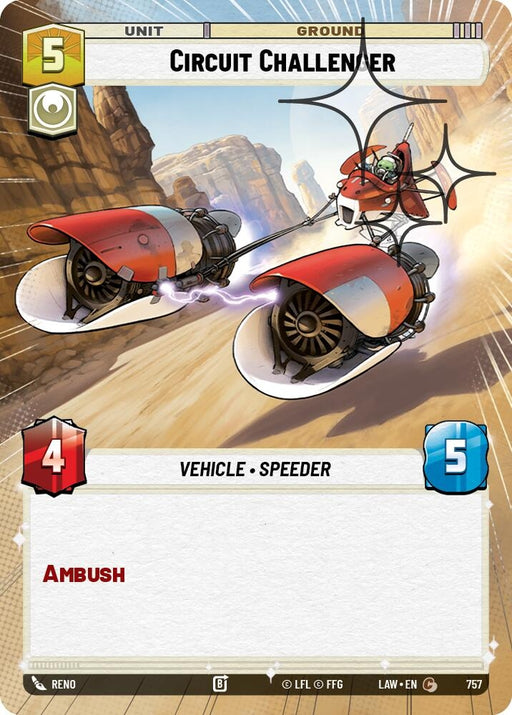 Image for Circuit Challenger (Hyperspace Foil) (519) [A Lawless Time] - Star Wars: Unlimited