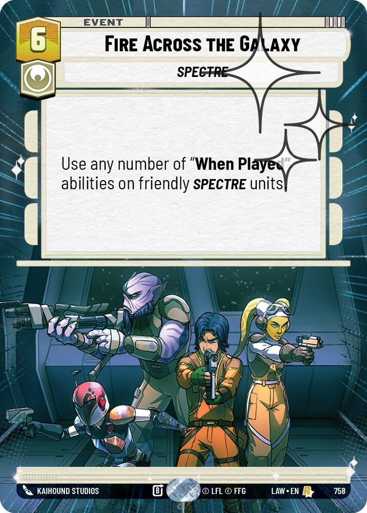 Image for Fire Across the Galaxy (Hyperspace Foil) (520) [A Lawless Time] - Star Wars: Unlimited