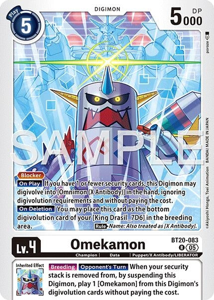 Image for Omekamon - BT20-083 (Reprint) (BT20-083 R) [Advanced Booster Digimon Generation] - Digimon Card Game