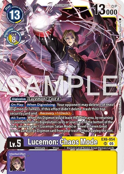 Image for Lucemon: Chaos Mode (Reprint) (EX6-054 SR) [Advanced Booster Digimon Generation] - Digimon Card Game