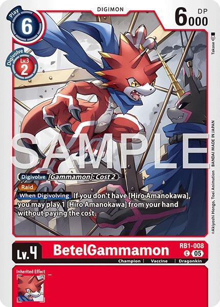 Image for BetelGammamon - RB1-008 (Reprint) (RB1-008 C) [Advanced Booster Digimon Generation] - Digimon Card Game