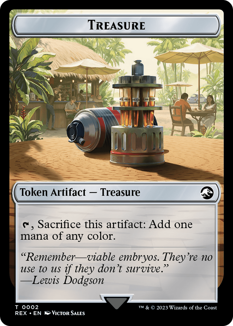 Treasure (0002) // Dinosaur (0001) Double-Sided Token (2 // 1) [Universes Beyond: Jurassic World Collection]