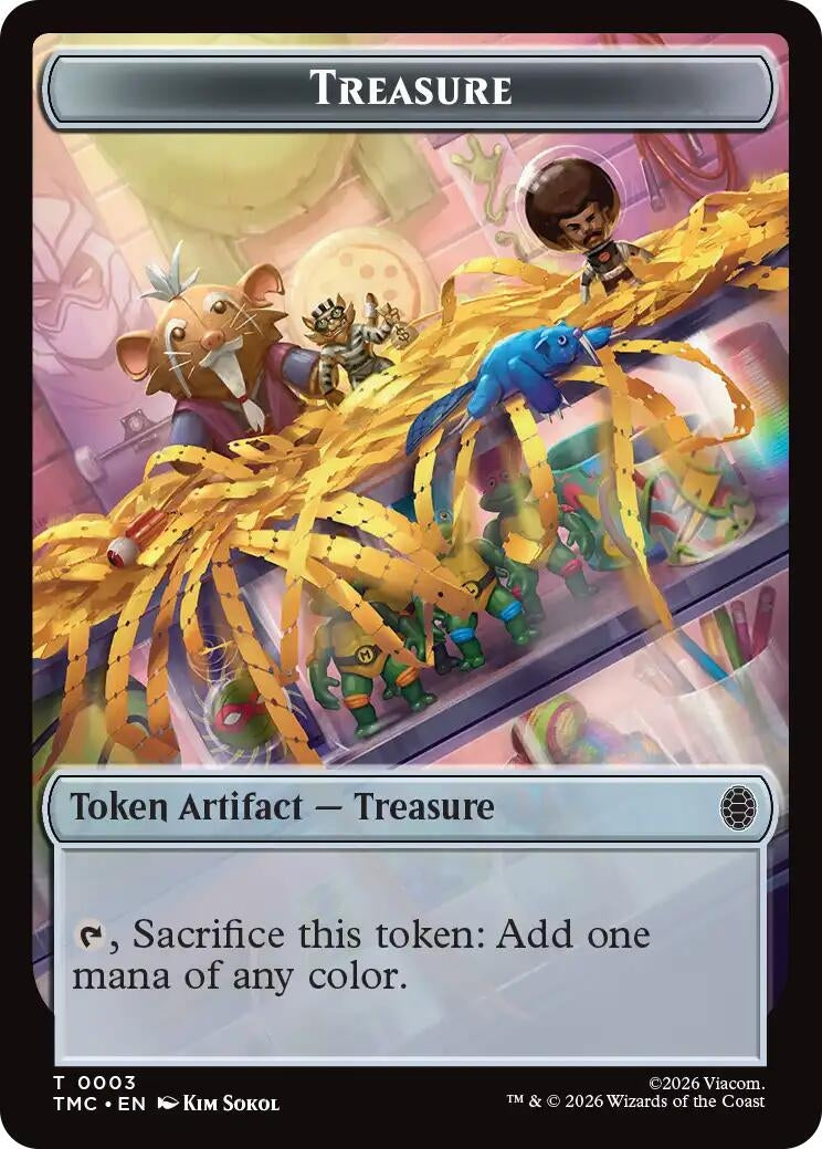 Image for Treasure // Robot Double-Sided Token (3 // 10) [Teenage Mutant Ninja Turtles] - Magic: The Gathering