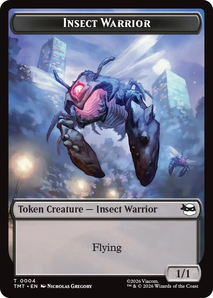 Image for Insect Warrior // Food Double-Sided Token (4 // 8) [Teenage Mutant Ninja Turtles] - Magic: The Gathering