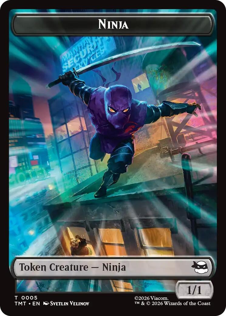 Image for Ninja // Mutagen Double-Sided Token (5 // 9) [Teenage Mutant Ninja Turtles] - Magic: The Gathering