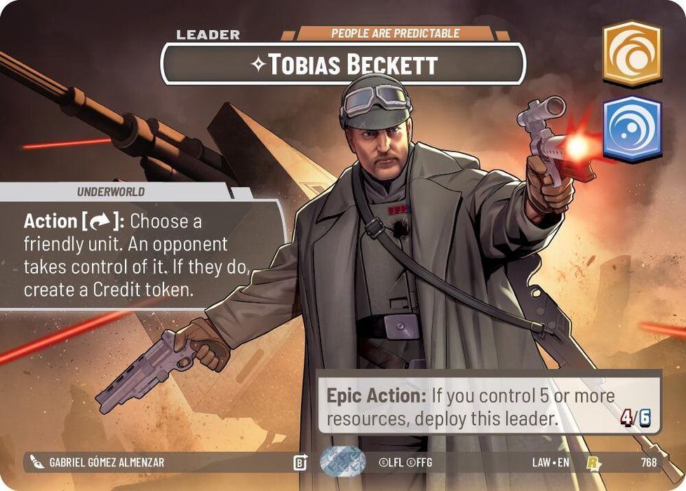 Image for Tobias Beckett - People are Predictable (Showcase) (768) [A Lawless Time] - Star Wars: Unlimited