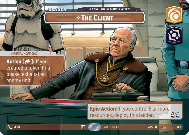 Image for The Client - Please Lower Your Blaster (Showcase) (782) [A Lawless Time] - Star Wars: Unlimited